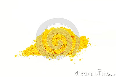 Small color powder heap yellow. Stock Photo