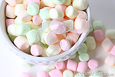 Small colored marshmallows Stock Photo