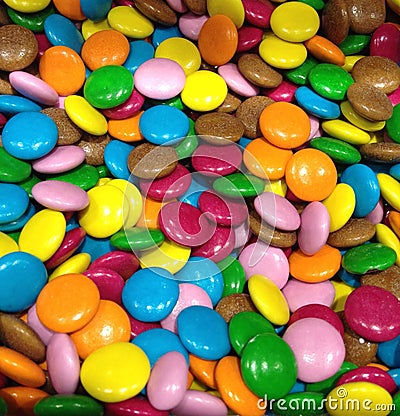 Small coloured sweets Stock Photo