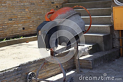 Small concrete maker Stock Photo