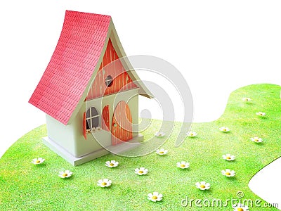 Small Cottage In Summer Stock Photo