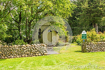 Small country church in Mid Canterbury, New Zealand in a rural setting Editorial Stock Photo