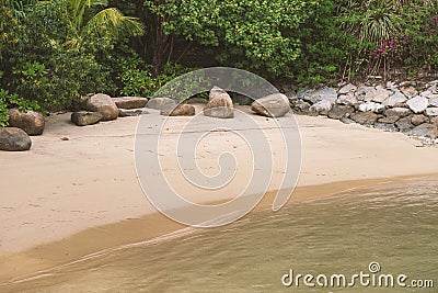 Small cozy beach Stock Photo