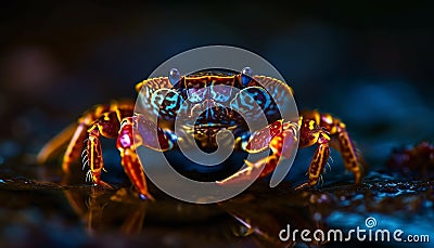 Small crab claw holds vital seafood meal generated by AI Stock Photo