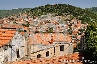 Small Croatian town Blato on island of Korcula, Croatia Stock Photo