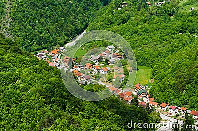 Small Croatian village. Stock Photo