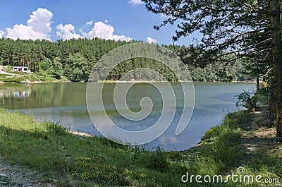 Small dam in beautiful mountain Plana Stock Photo