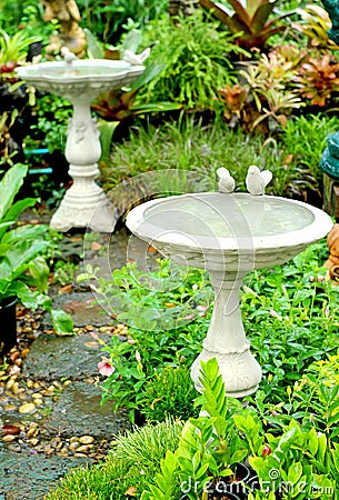 Small decorative fountain Stock Photo