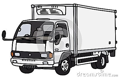 Small delivery truck Vector Illustration