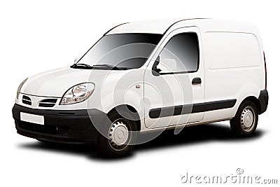 Small Delivery Van Stock Photo