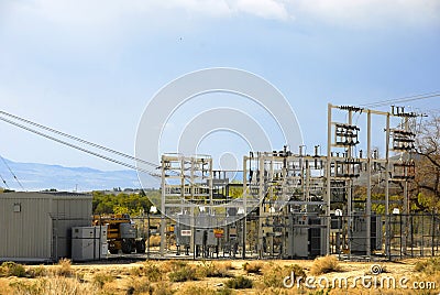 Small Desert Power Plant Stock Photo