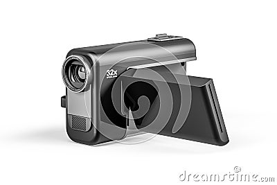 A small digital camera isolated on a white background Stock Photo