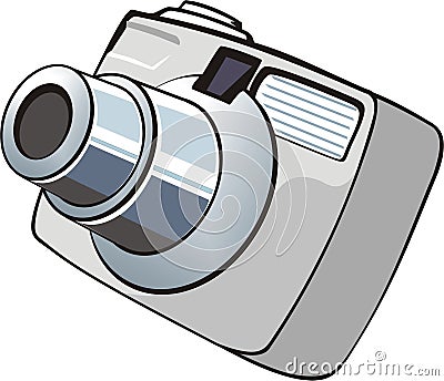 Small digital photo camera Vector Illustration