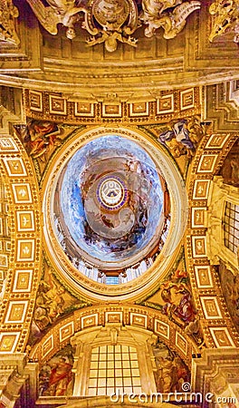 Small Dome Saint Peter`s Basilica Vatican Rome Italy Editorial Stock Photo