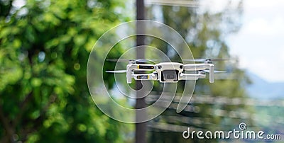 Mavic mini drone hovering Editorial Stock Photo