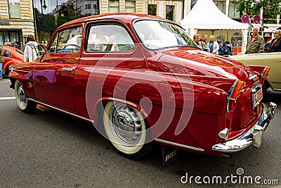 Small family car Skoda S440, 1958. Editorial Stock Photo