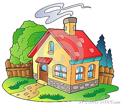 Small family house Vector Illustration
