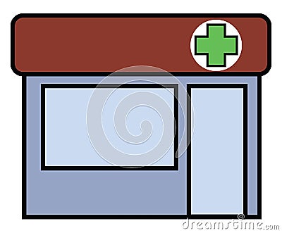 Small farmacy, icon Vector Illustration