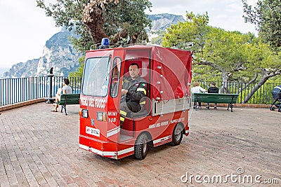 Small fire truck Editorial Stock Photo