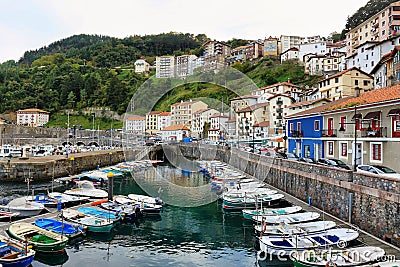 Small fishing village of elantxobe at basque country, Spain Editorial Stock Photo