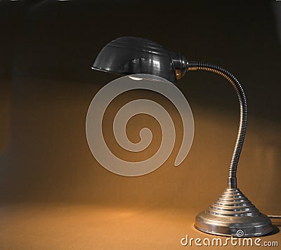 Small flexible metal lamp Stock Photo