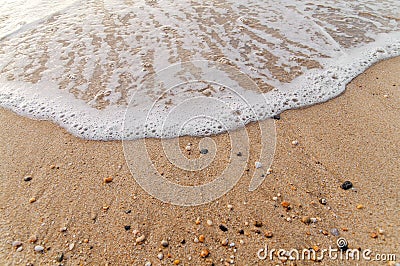 Small foam bubble wave close background Stock Photo