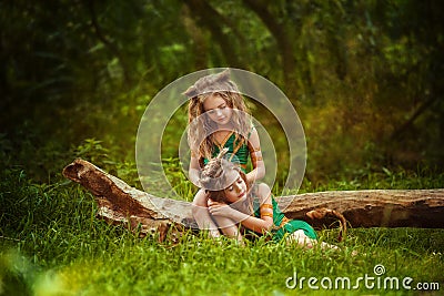 Small forest dwellers Stock Photo