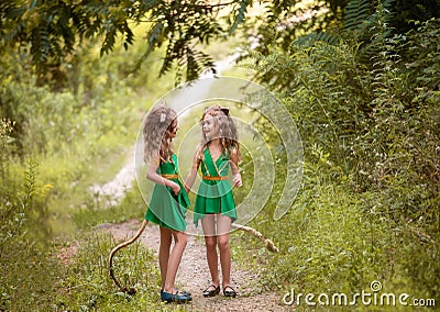 Small forest dwellers Stock Photo