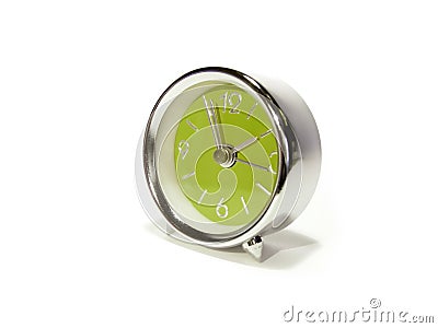 A small green clock (retro) Stock Photo