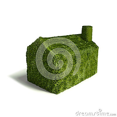 Small green grass house Stock Photo