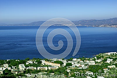 Small village by the sea Stock Photo