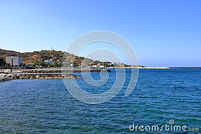 Small harbor village Kato Pyrgos at Cyprus island Stock Photo