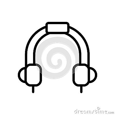 Small Headphone icon vector isolated on white background, Small Vector Illustration