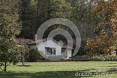 A small house in country side Stock Photo