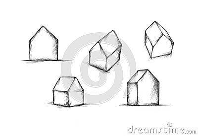 Small houses Stock Photo