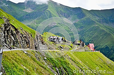 Small houses from Transfagarasan Stock Photo