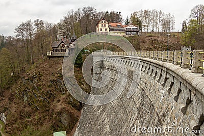 Small hydropower plant LeÅ›na Editorial Stock Photo