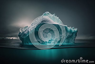 Small Iceberg in the ocean Stock Photo