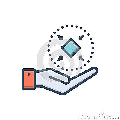 Color illustration icon for Small, miniature and size Vector Illustration