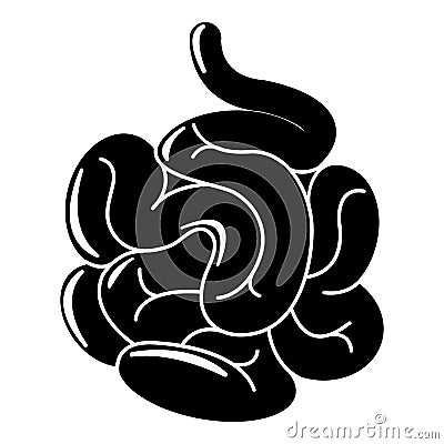 Small intestine icon , simple style Vector Illustration