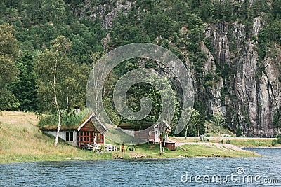 Small island with alone tree Stock Photo