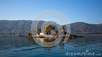 Small island in the Saronic Gulf, Greece. Nature. Stock Photo