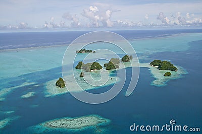 Small islands around palau Stock Photo