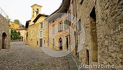 Small italian town ancient street Stock Photo