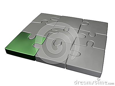 Small jigsaw puzzle Stock Photo