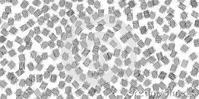 Small lattices are scattered on a white background. Monochrome abstract background. Stock Photo