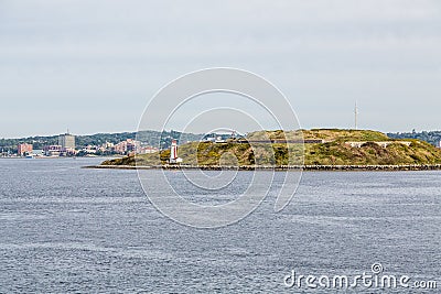 Small Lighthouse Near Halifax Stock Photo