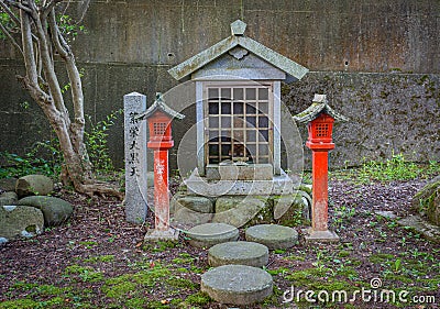 Small local shrine in Kanazawa, Japan Stock Photo