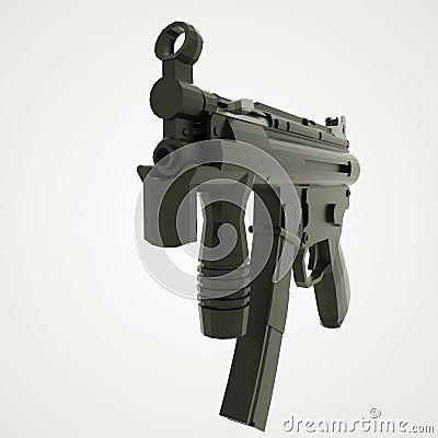 Small Machine gun mp5 Stock Photo