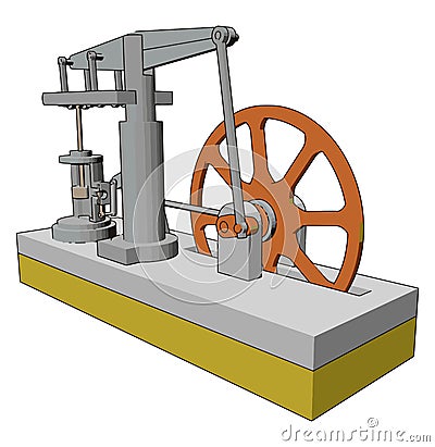 Small machine, illustration, vector Vector Illustration